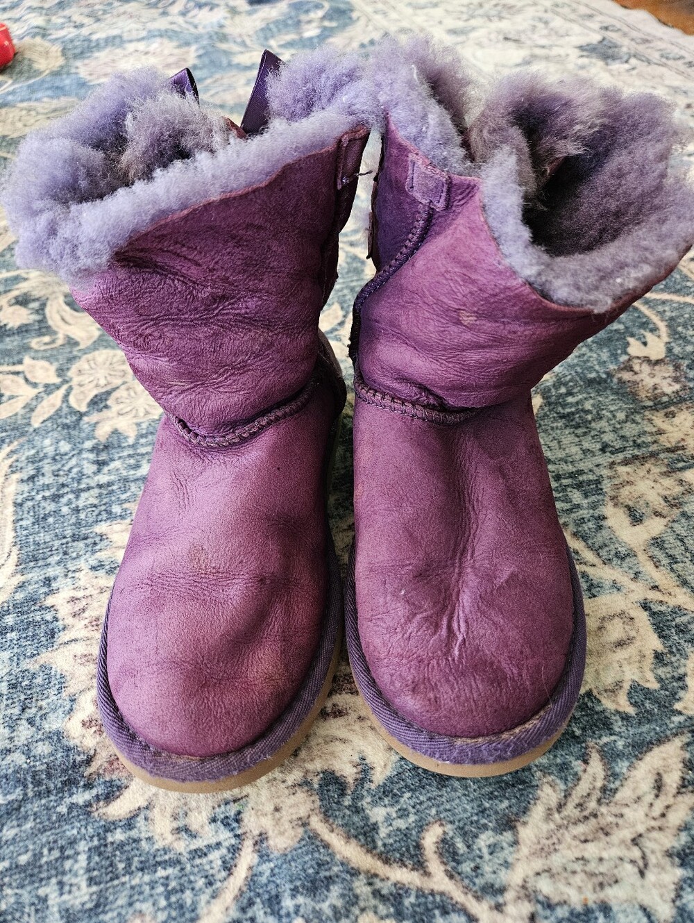 UGG Women's Purple Shearling-Lined Winter Boots